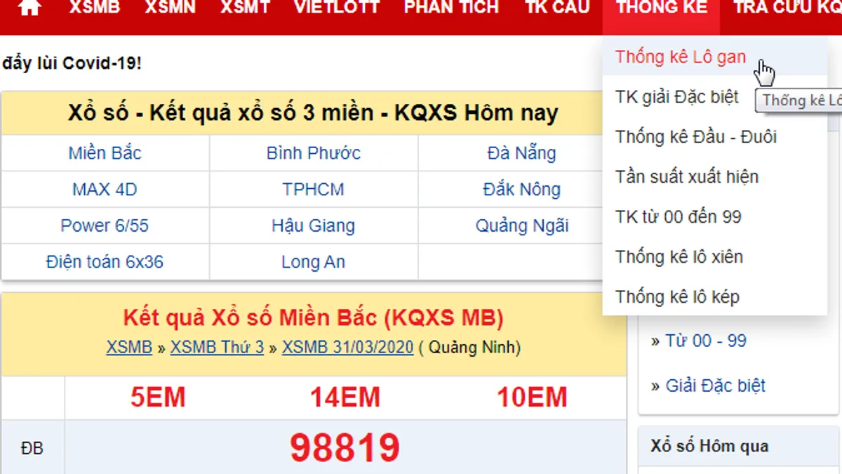 Lô gan thường xuất hiện trong bao nhiêu ngày?
